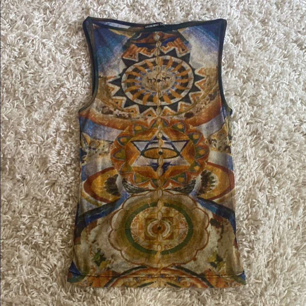 Authentic vintage Vivienne Tam mesh top